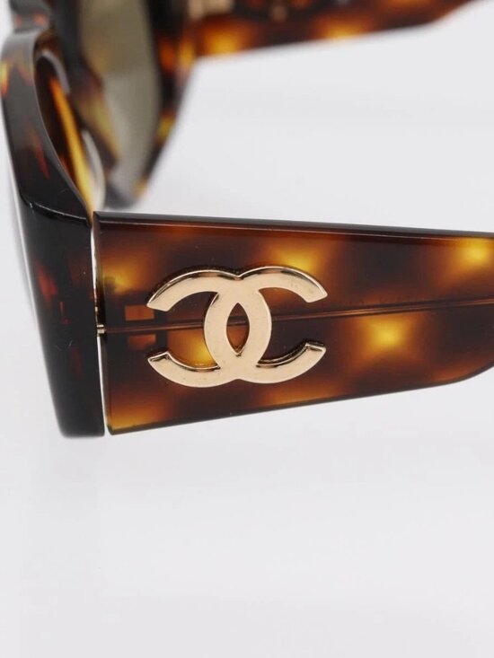 CHANEL Sunglasses plastic Brown CC Auth ka2158 main image 8